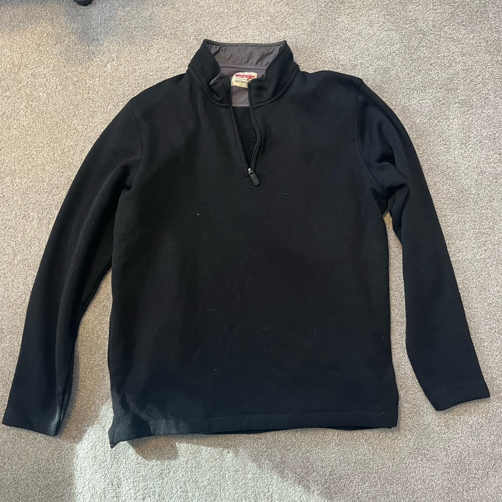 Wrangler Men's Charcoal Zip-Up Sweater